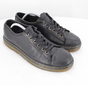 Dr. Martens Mens Farrell Matte Black Leather Lace-Up Shoes Chunky Sole Size 11